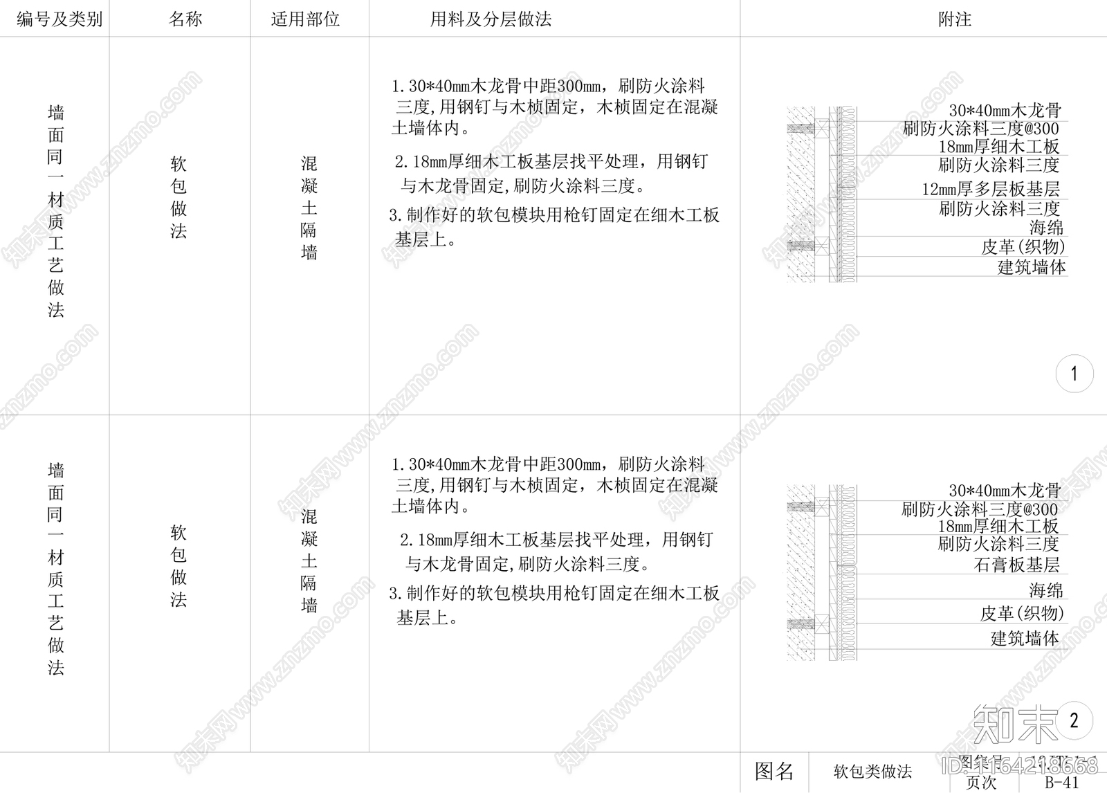 现代墙面节点cad施工图下载【ID:1164218668】