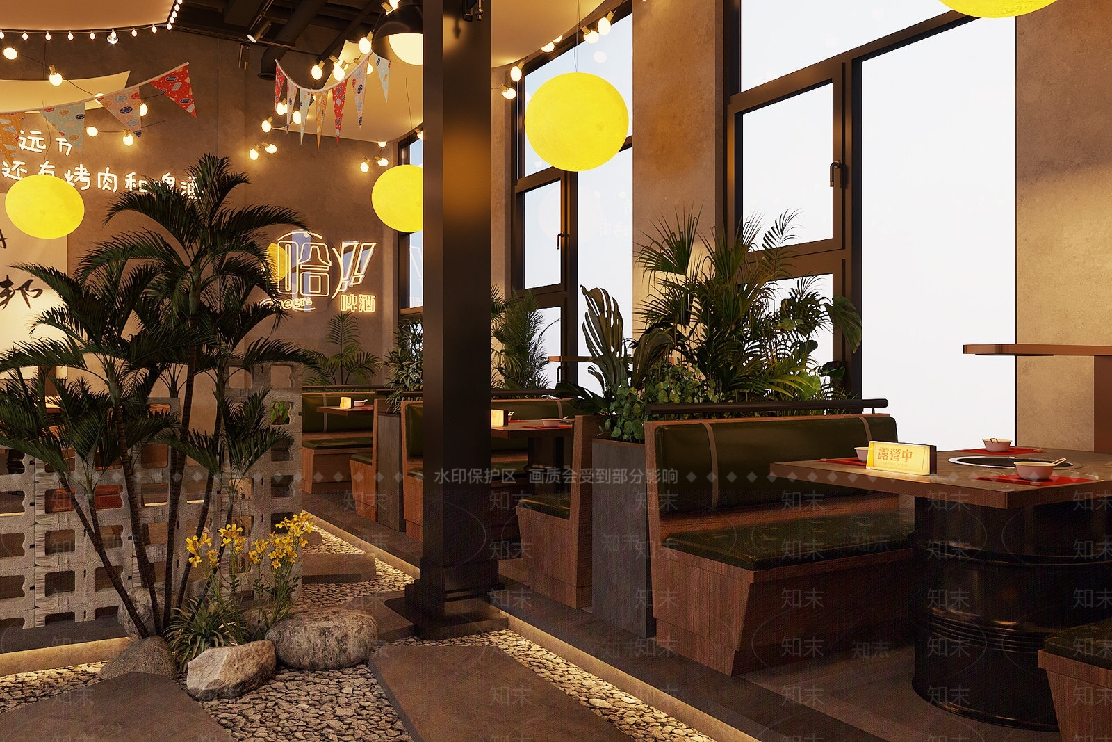 现代工业火锅店SU模型下载【ID:1164220988】