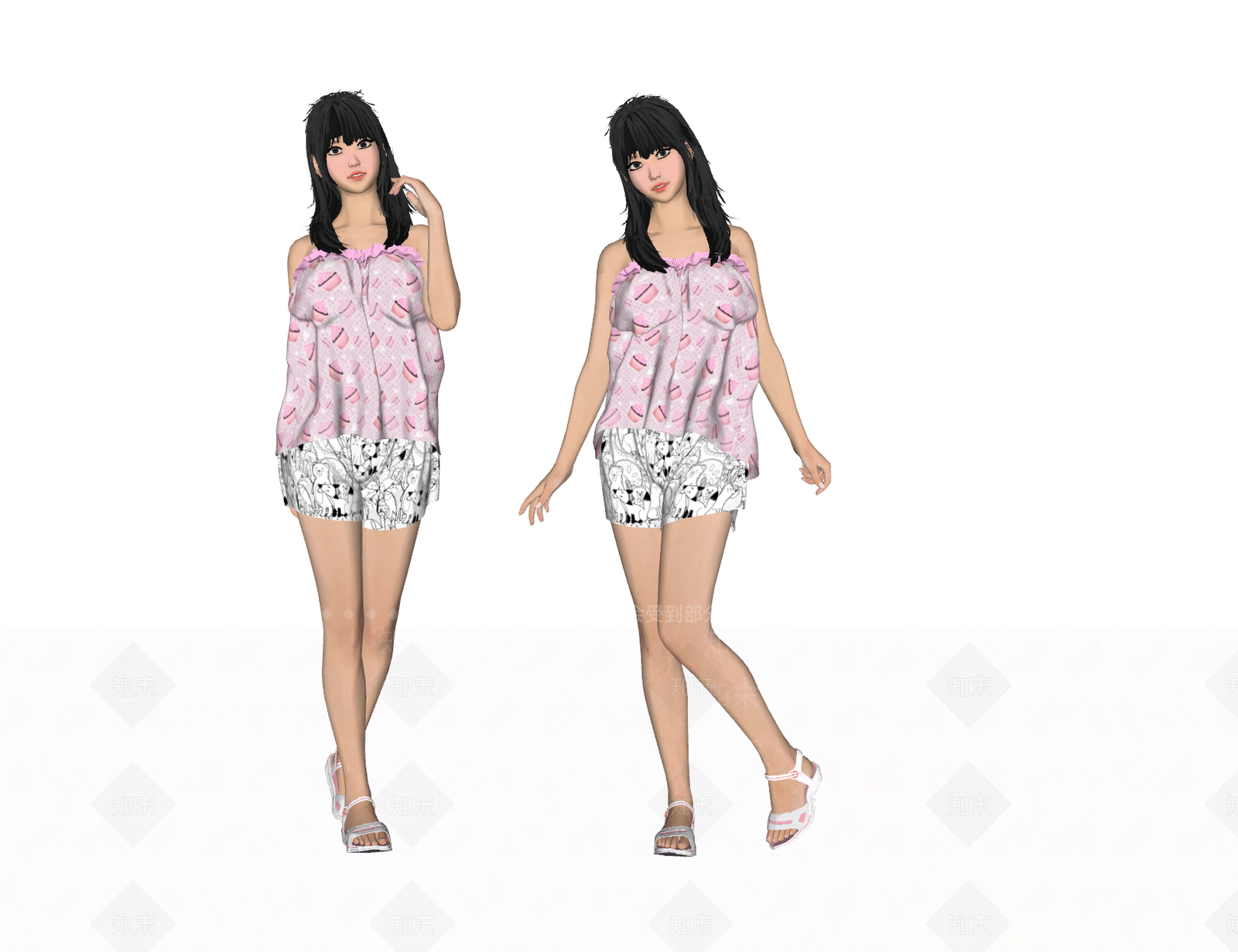 女人SU模型下载【ID:1164220941】