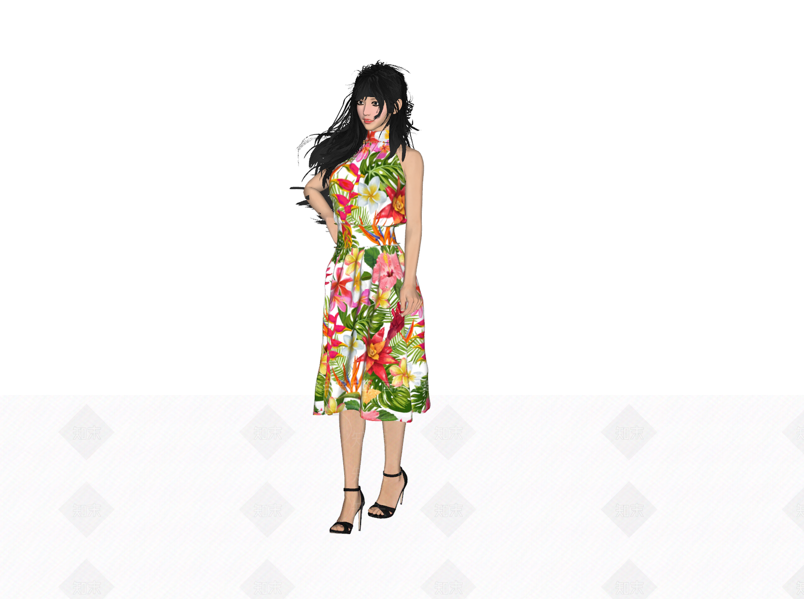 女人SU模型下载【ID:1164220956】