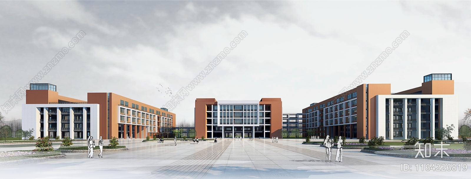 现代学校建筑cad施工图下载【ID:1164226819】