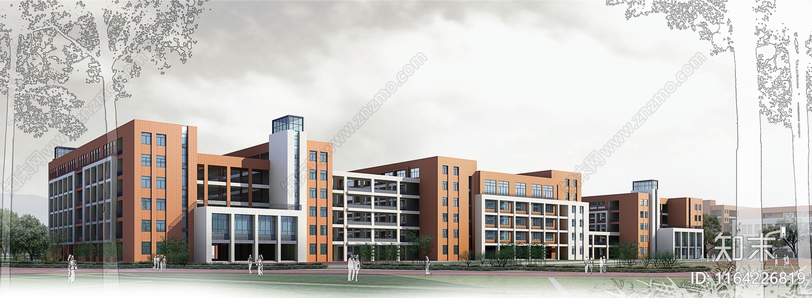 现代学校建筑cad施工图下载【ID:1164226819】