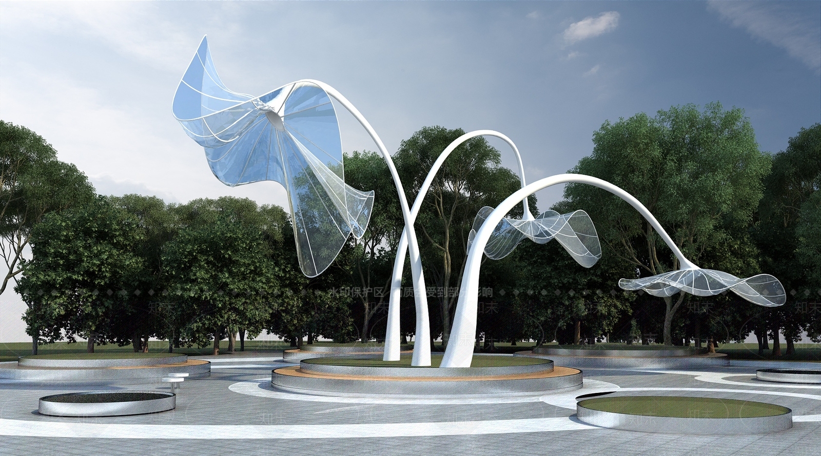 现代廊架3D模型下载【ID:1164272246】