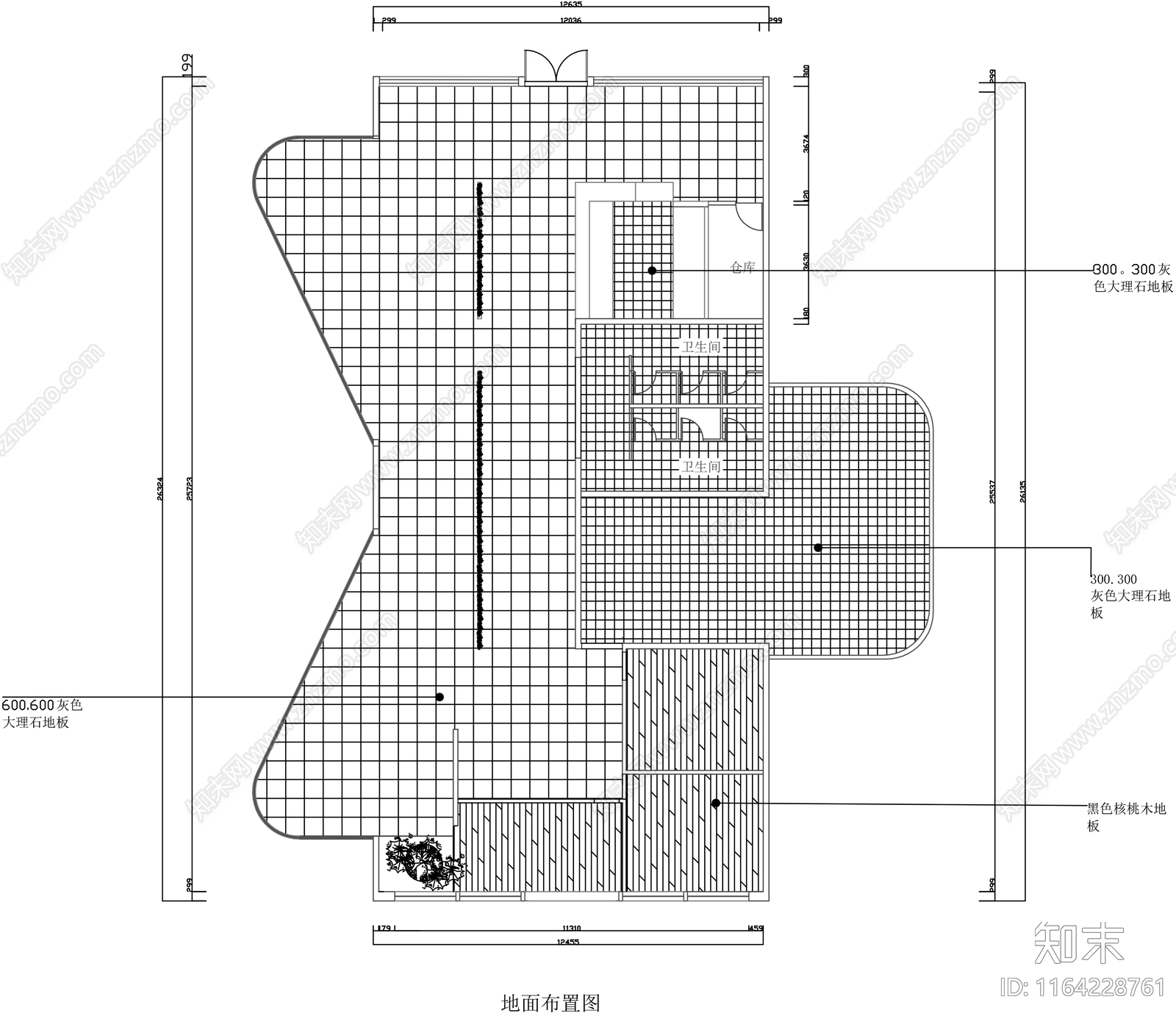 新中式中餐厅cad施工图下载【ID:1164228761】