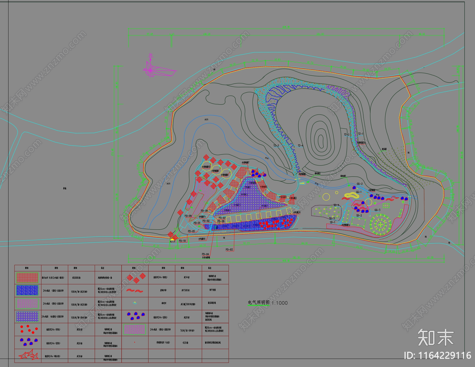 景观平面图cad施工图下载【ID:1164229116】