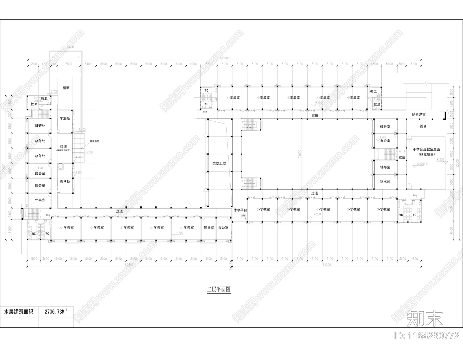 现代学校建筑cad施工图下载【ID:1164230772】