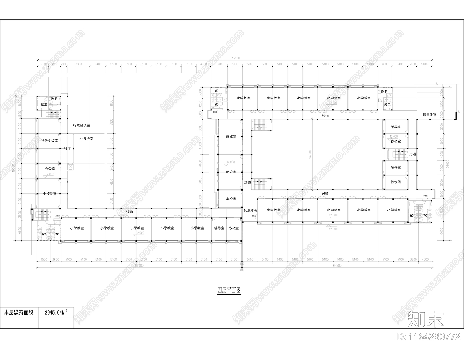 现代学校建筑cad施工图下载【ID:1164230772】