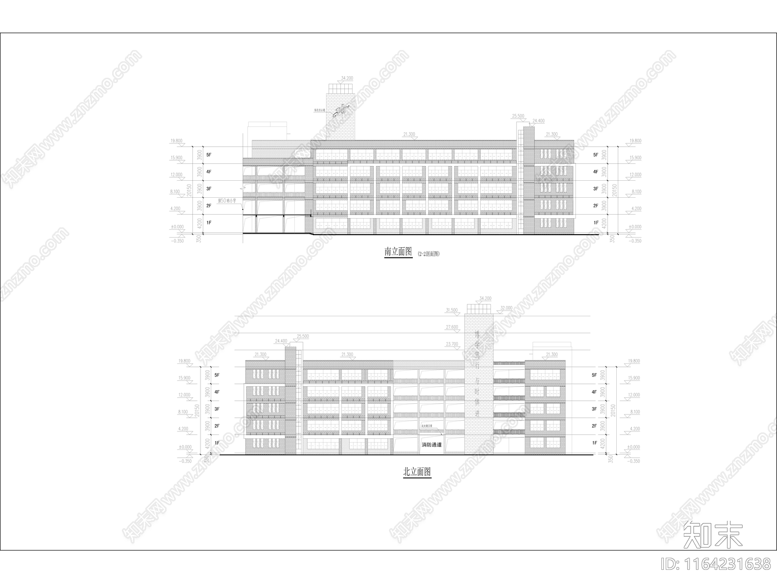 现代学校建筑cad施工图下载【ID:1164231638】