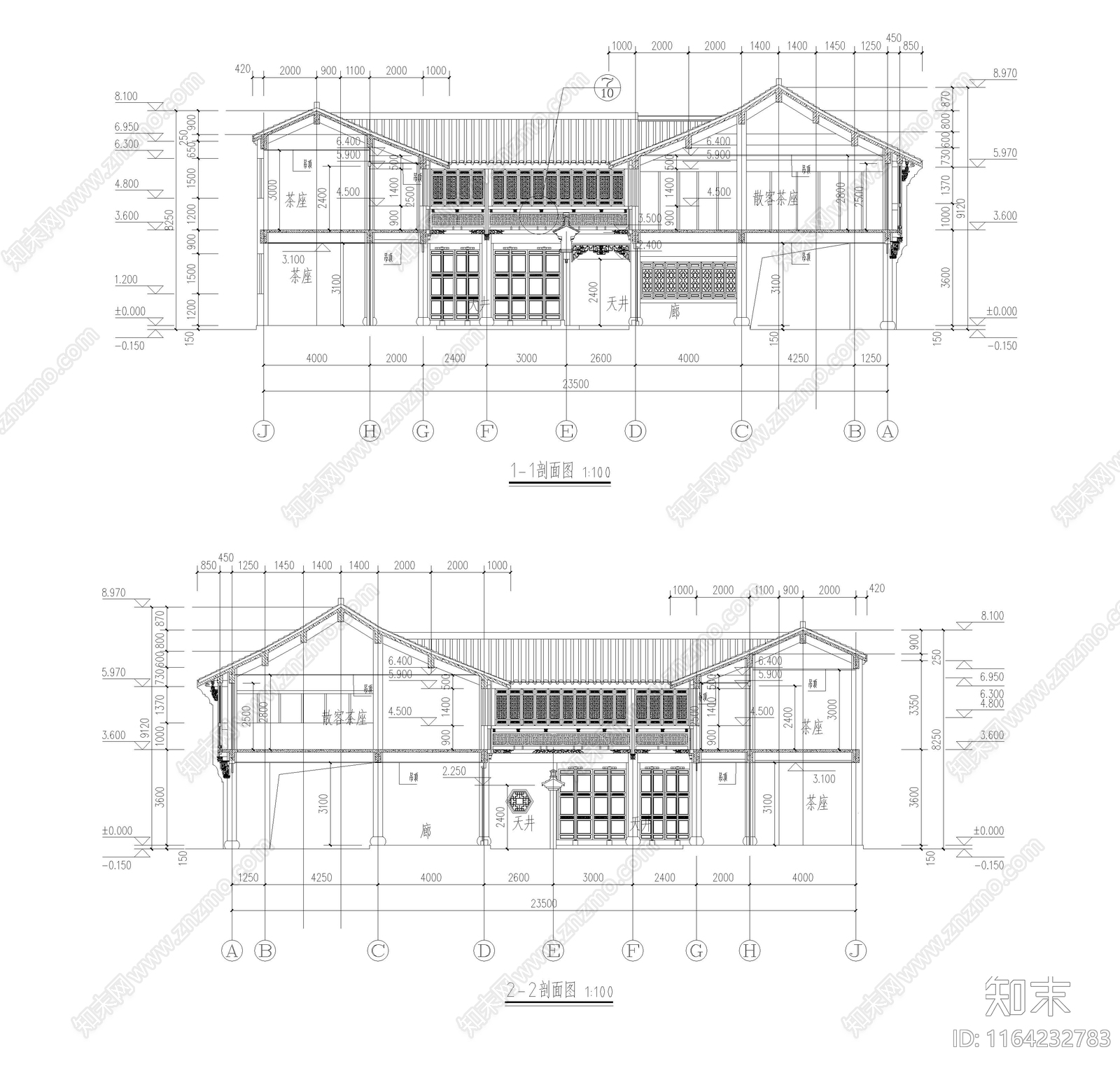 中古古建cad施工图下载【ID:1164232783】