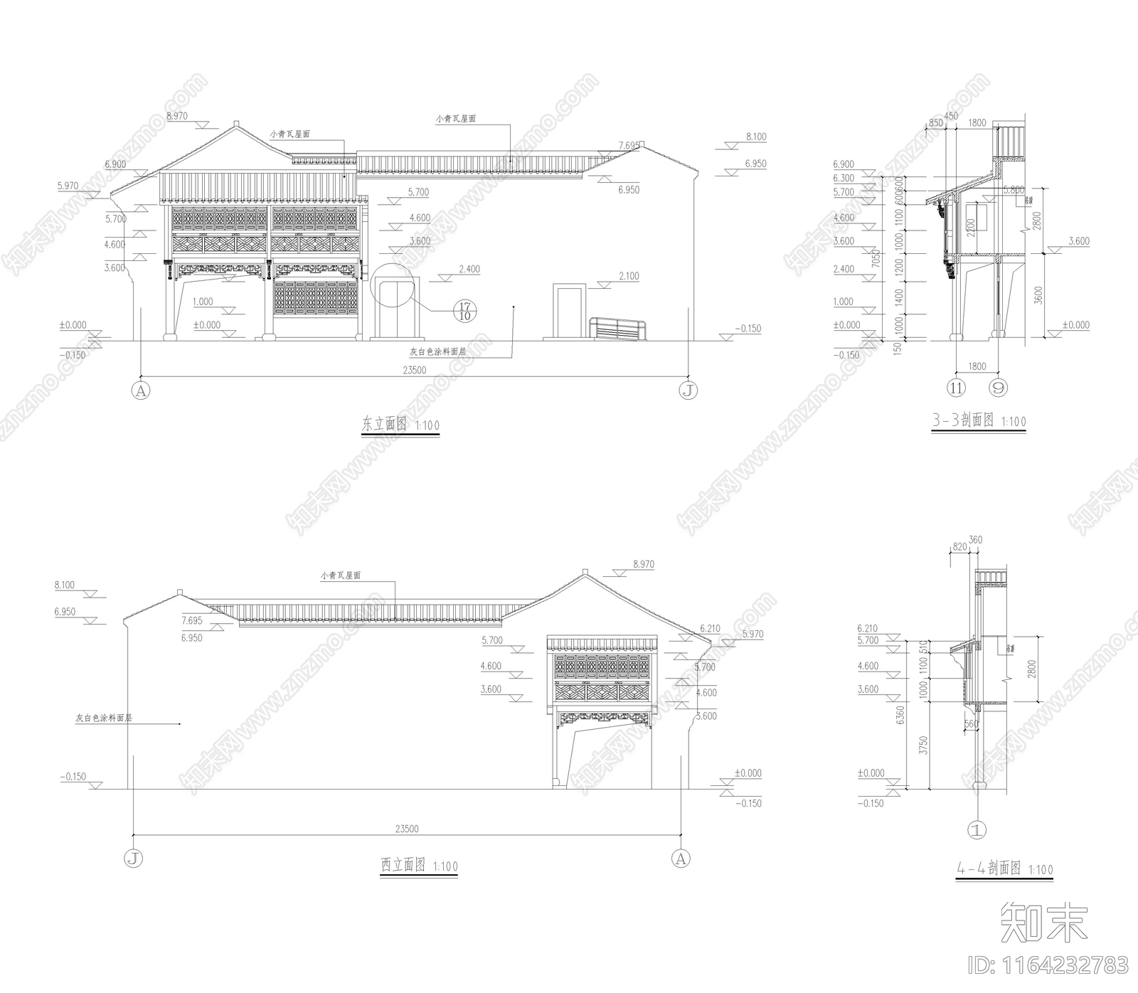 中古古建cad施工图下载【ID:1164232783】