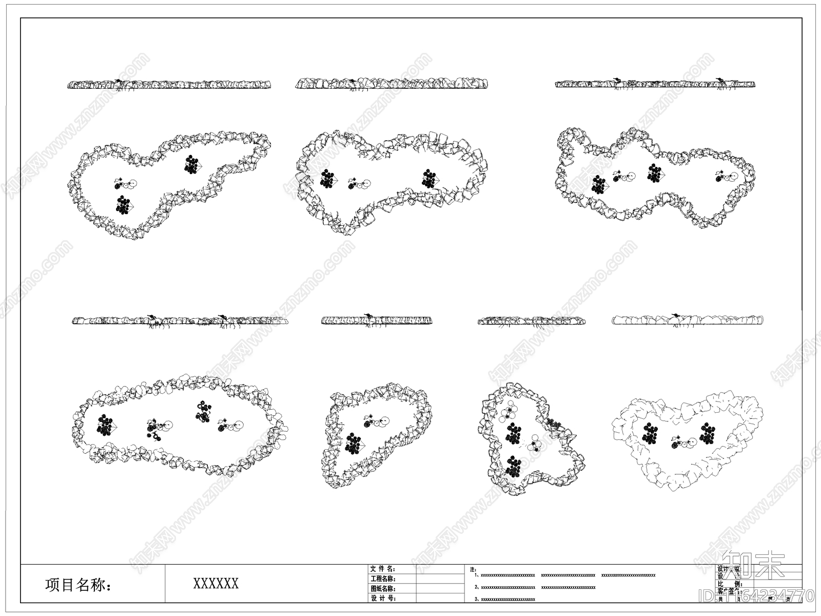 中式假山水景图库施工图下载【ID:1164234770】