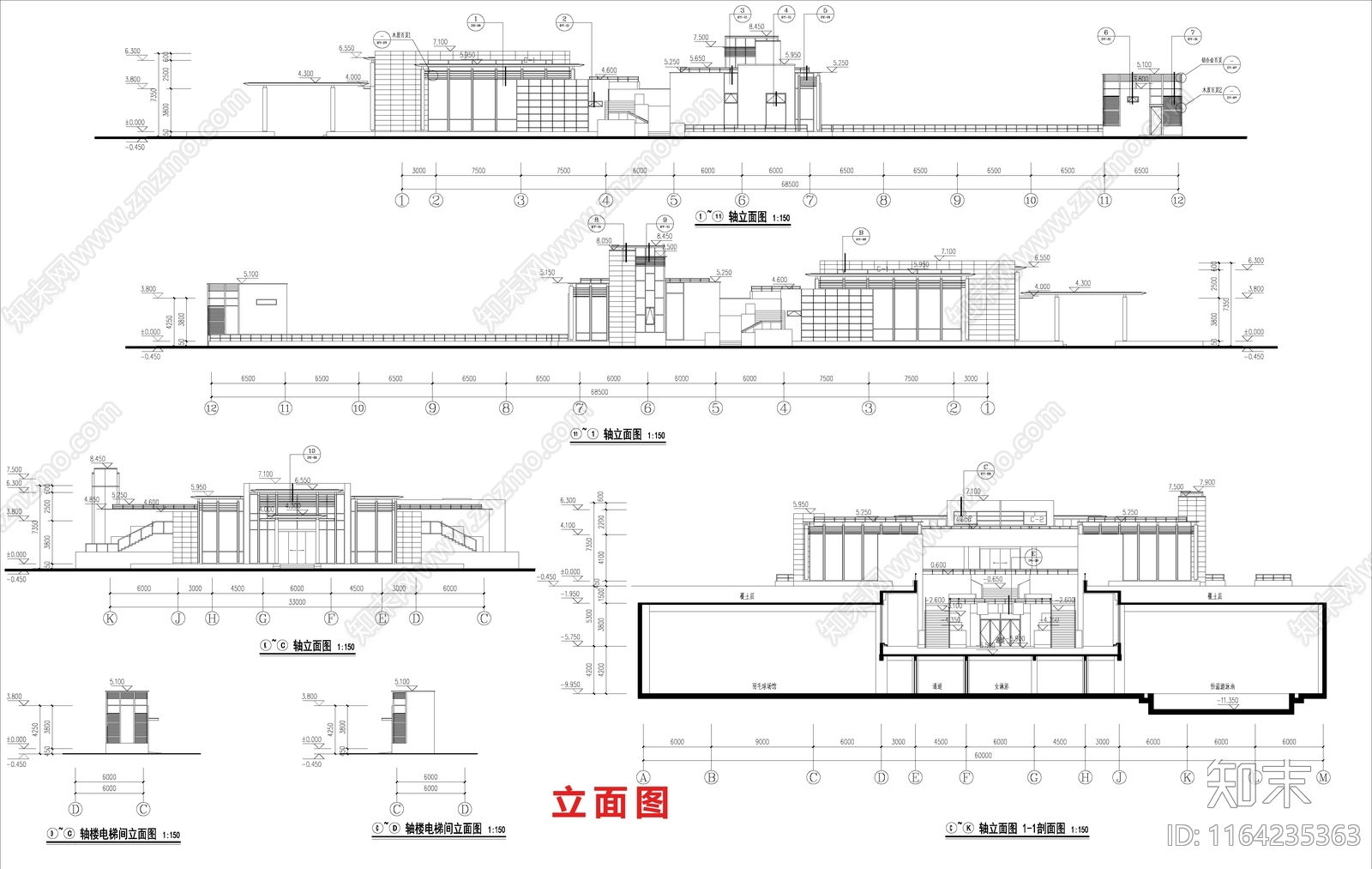 现代会所cad施工图下载【ID:1164235363】