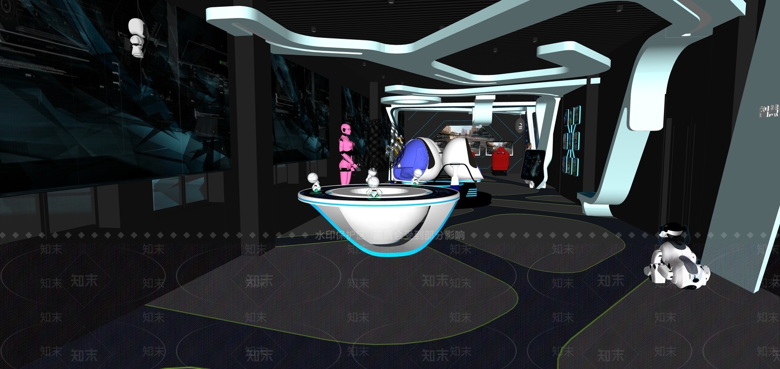 现代其他休闲娱乐空间SU模型下载【ID:1164236884】