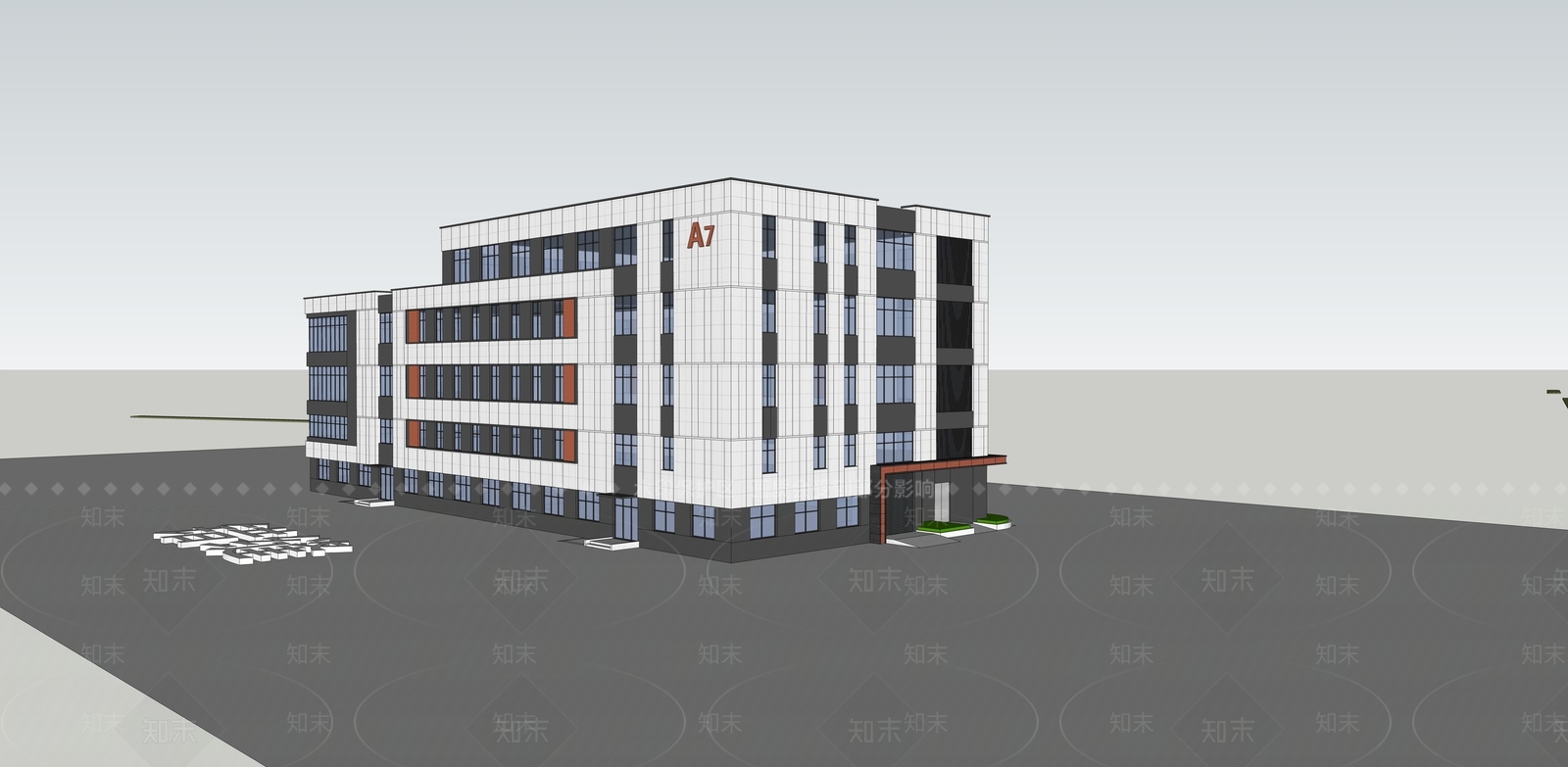 现代厂房SU模型下载【ID:1164236846】