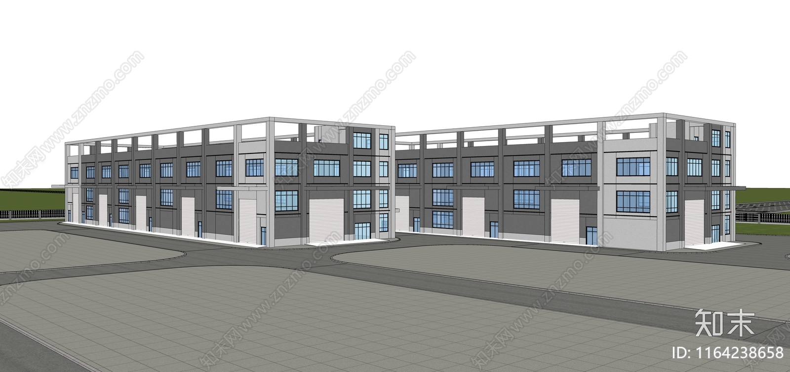 现代厂房SU模型下载【ID:1164238658】