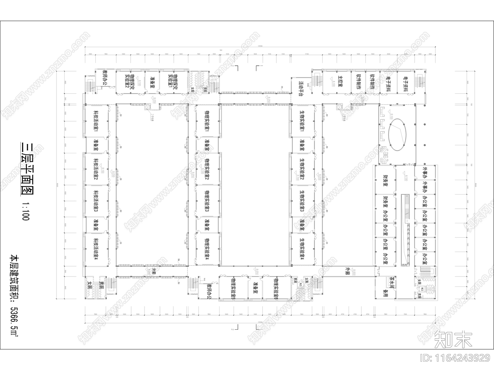 现代学校建筑cad施工图下载【ID:1164243929】
