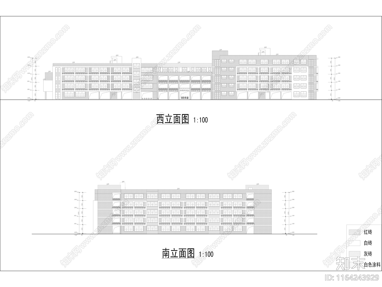 现代学校建筑cad施工图下载【ID:1164243929】