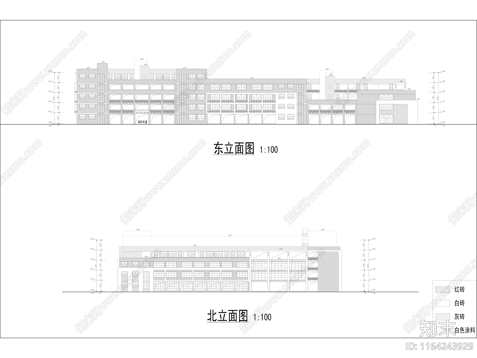 现代学校建筑cad施工图下载【ID:1164243929】