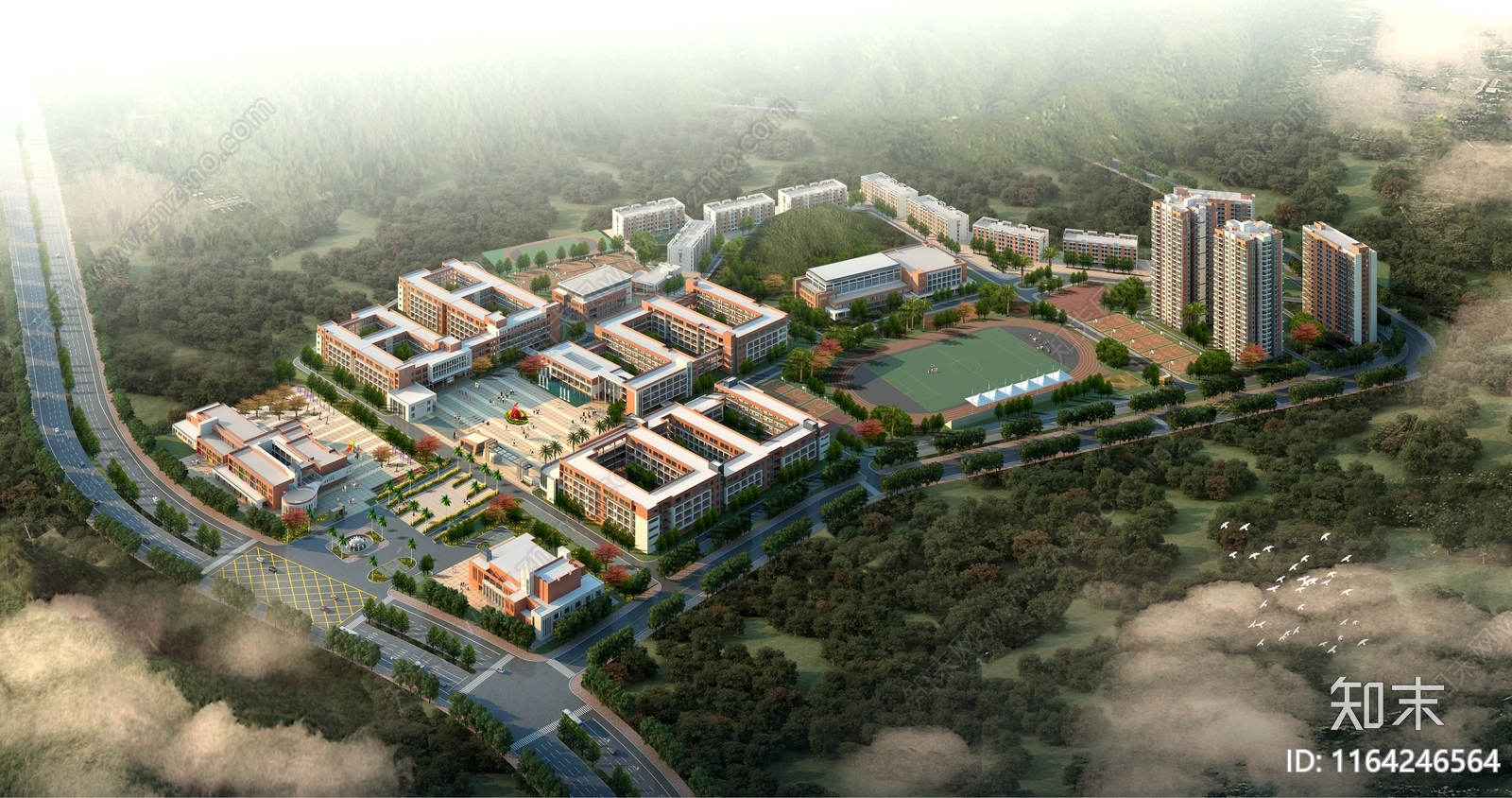 现代学校建筑cad施工图下载【ID:1164246564】