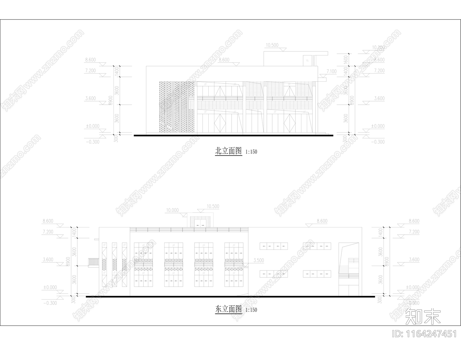现代医院建筑cad施工图下载【ID:1164247451】