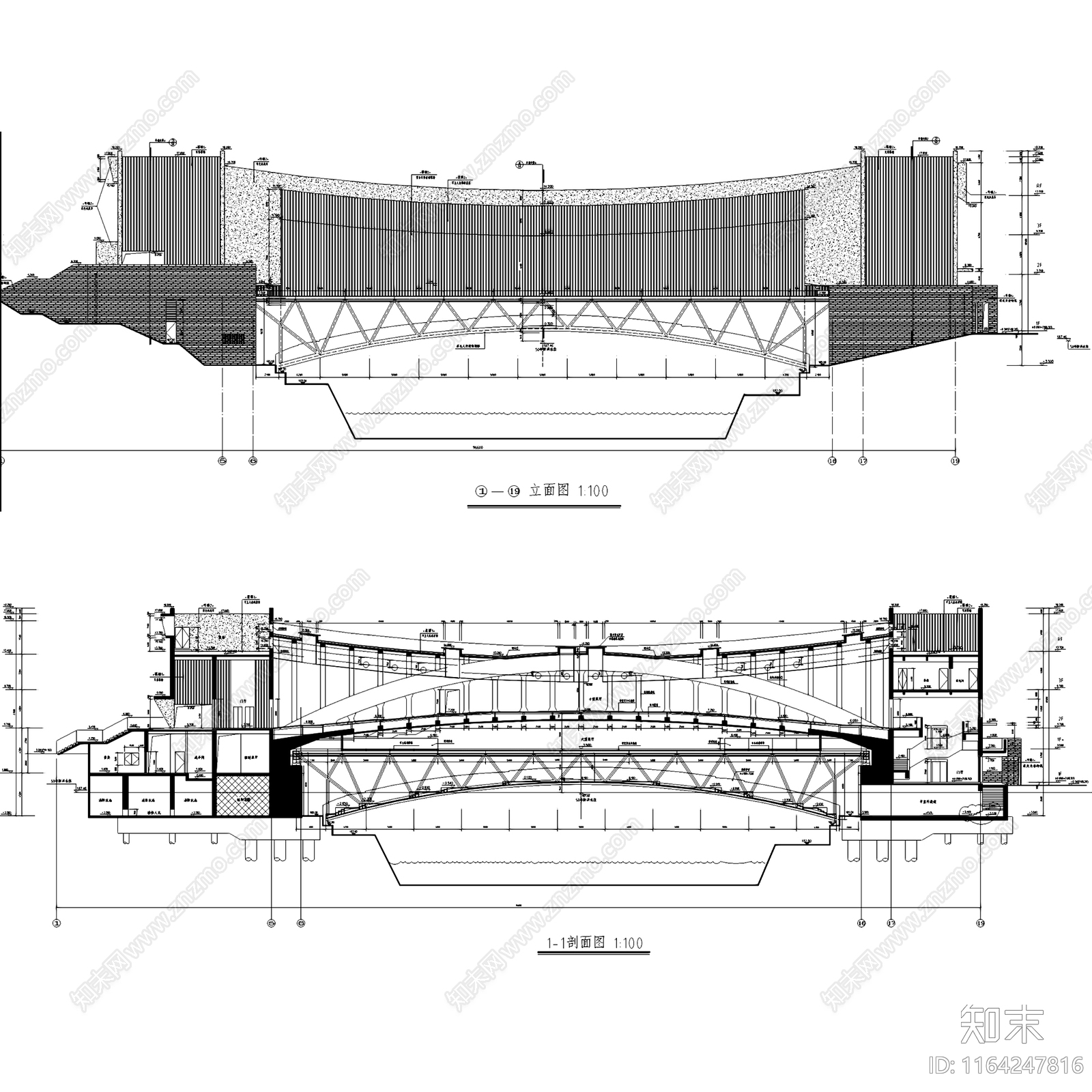 现代新中式美术馆建筑施工图下载【ID:1164247816】