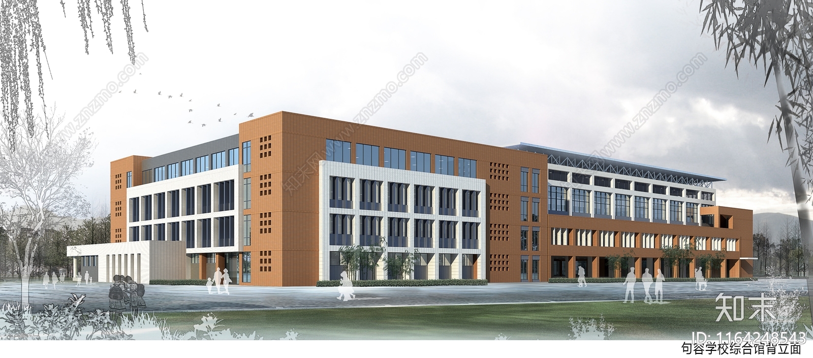 现代学校建筑cad施工图下载【ID:1164248543】