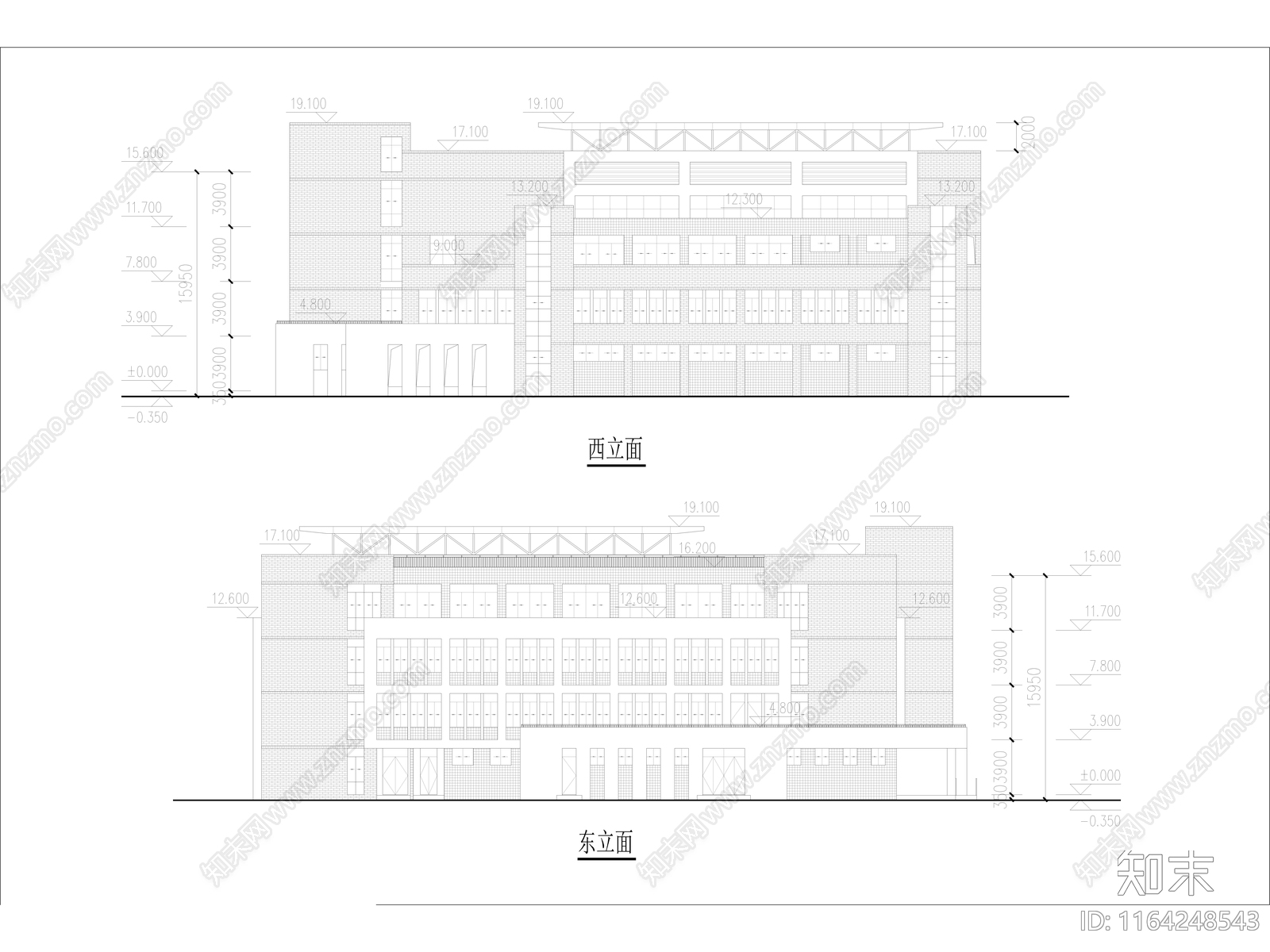现代学校建筑cad施工图下载【ID:1164248543】