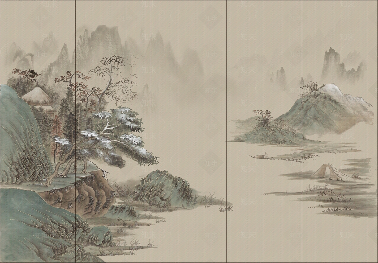 新中式中式硬包贴图下载【ID:1164248816】_【知末网贴图库】