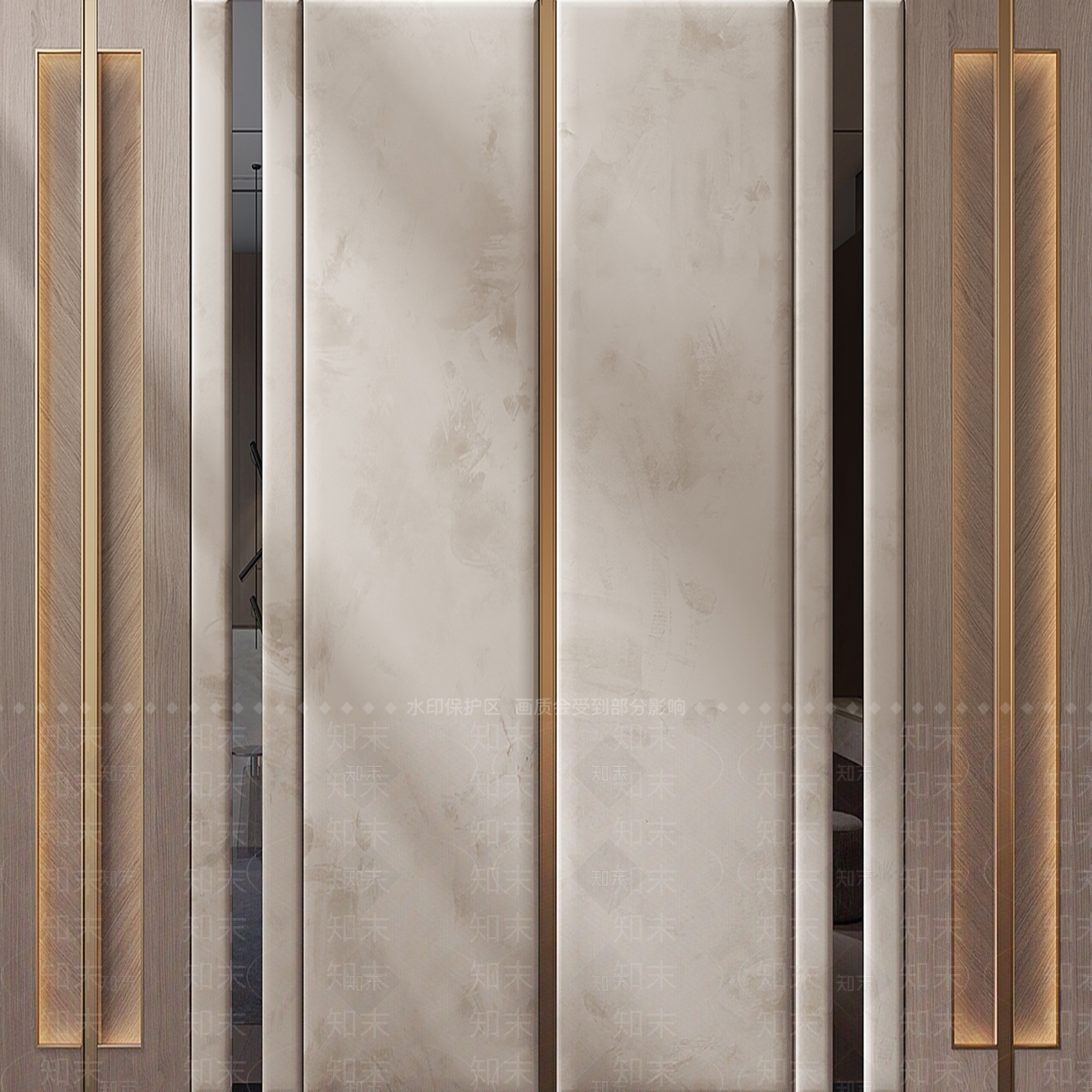 欧式护墙板SU模型下载【ID:1164253132】