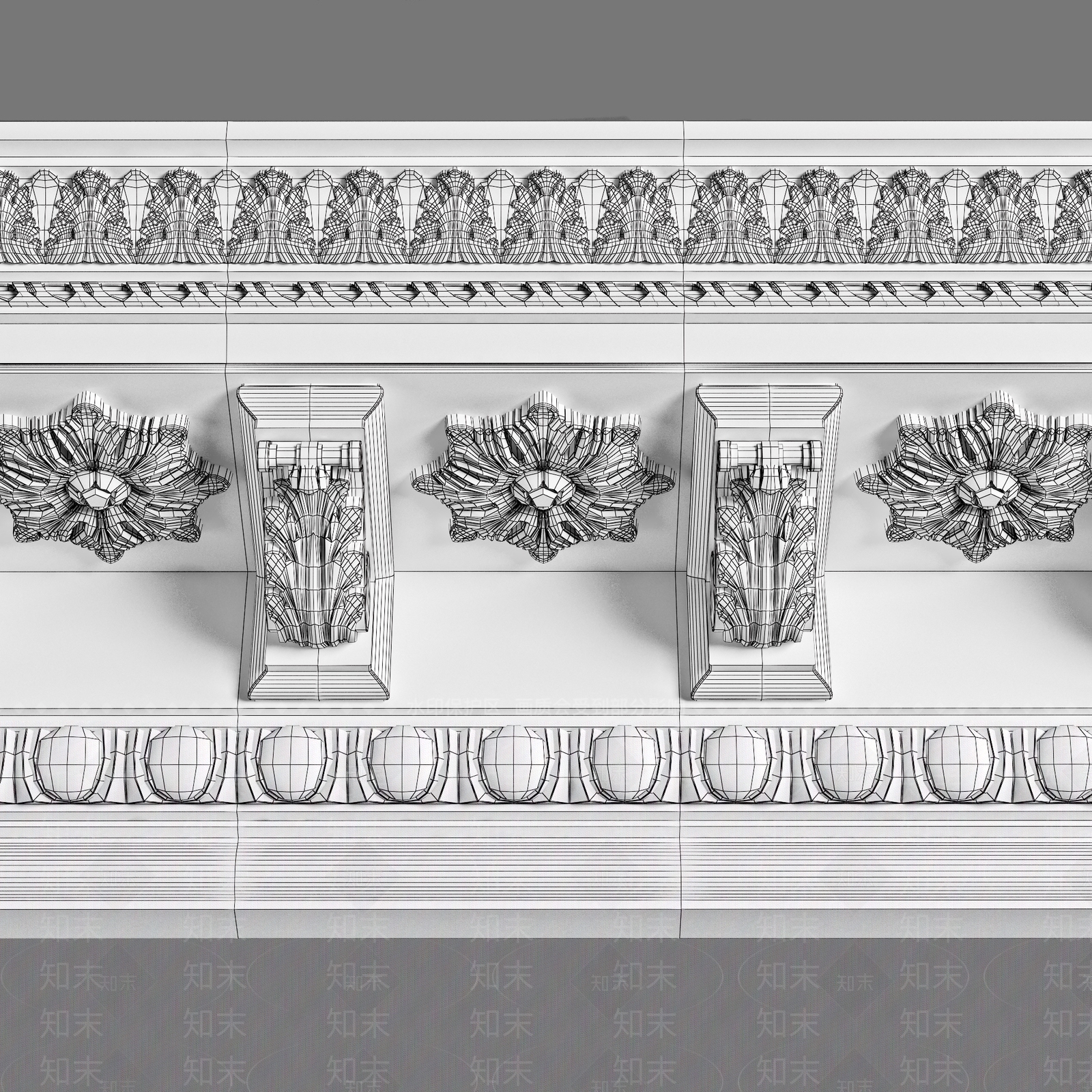 美式欧式雕花3D模型下载【ID:1164273722】