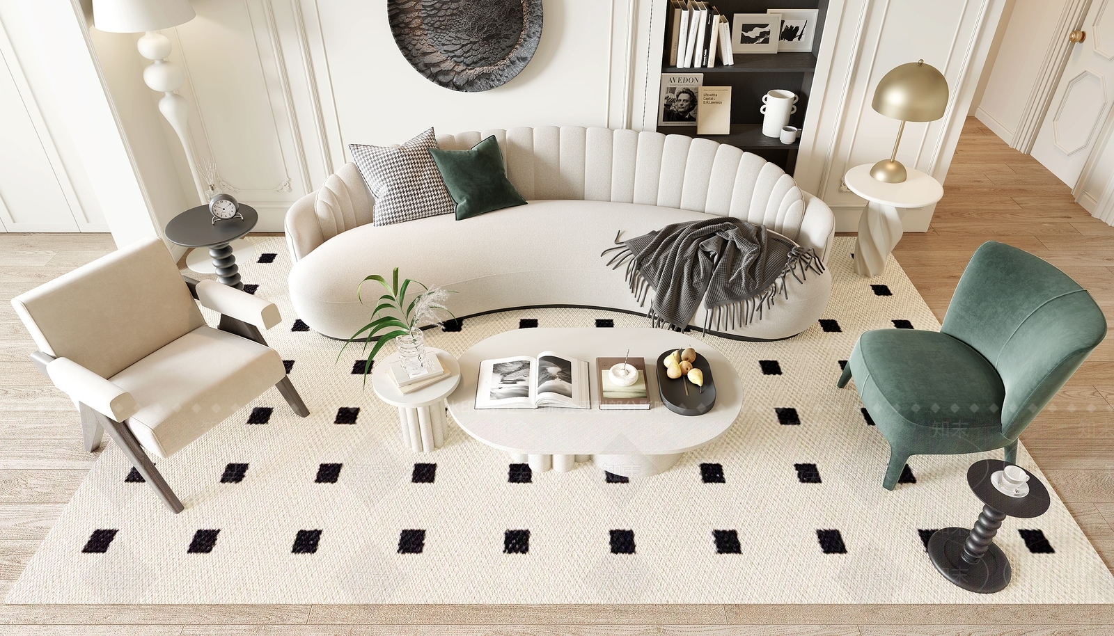 法式欧式沙发组合SU模型下载【ID:1164274964】