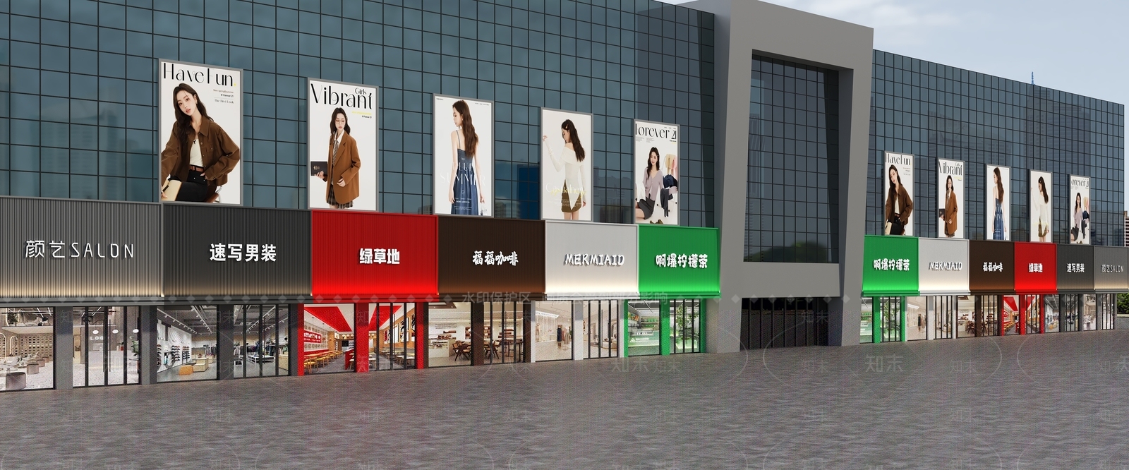现代门头3D模型下载【ID:1164276488】