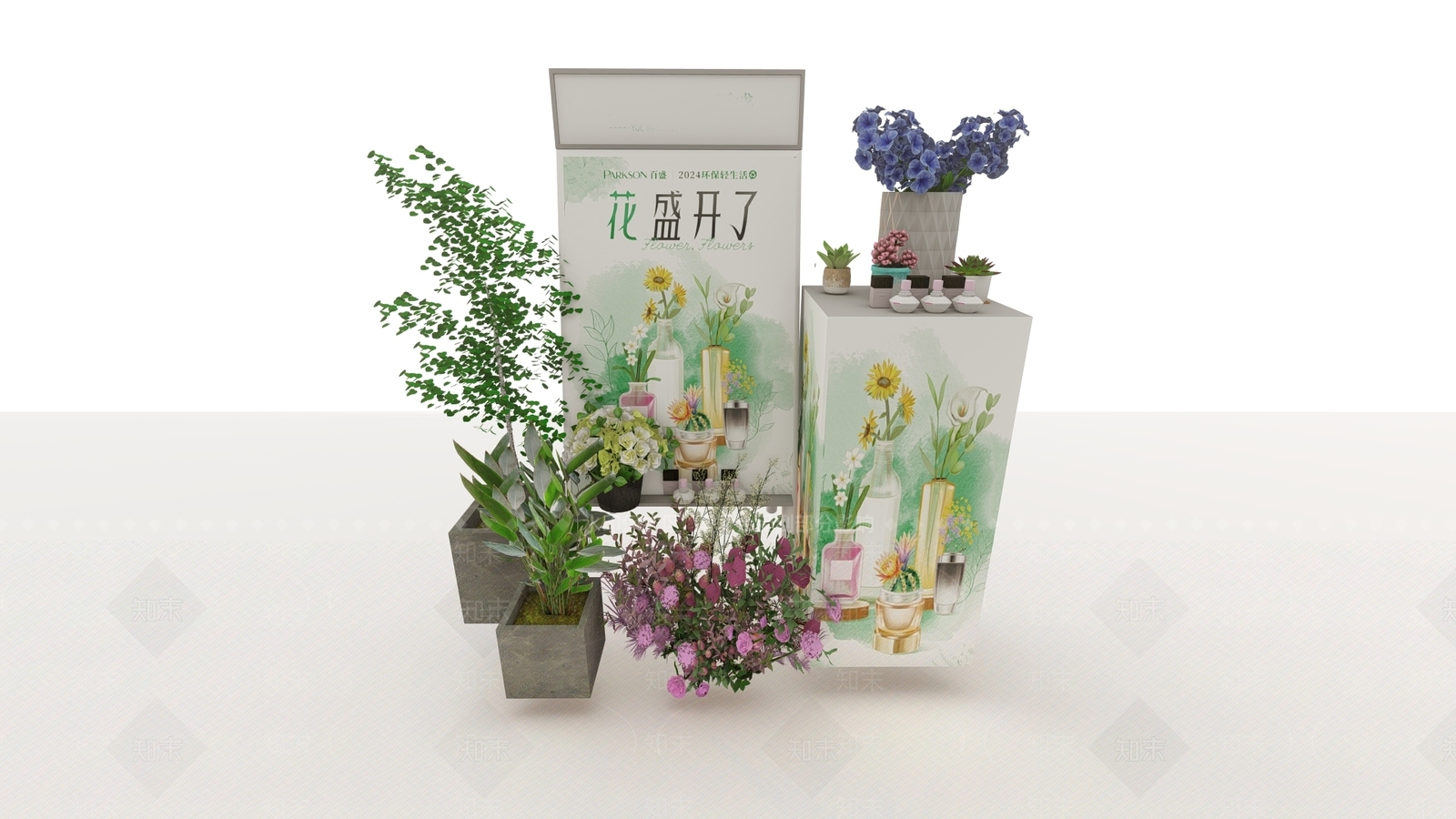简约美陈SU模型下载【ID:1164281347】