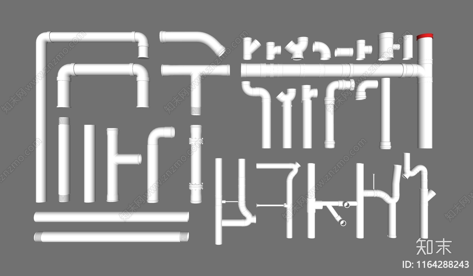 管道零件SU模型下载【ID:1164288243】