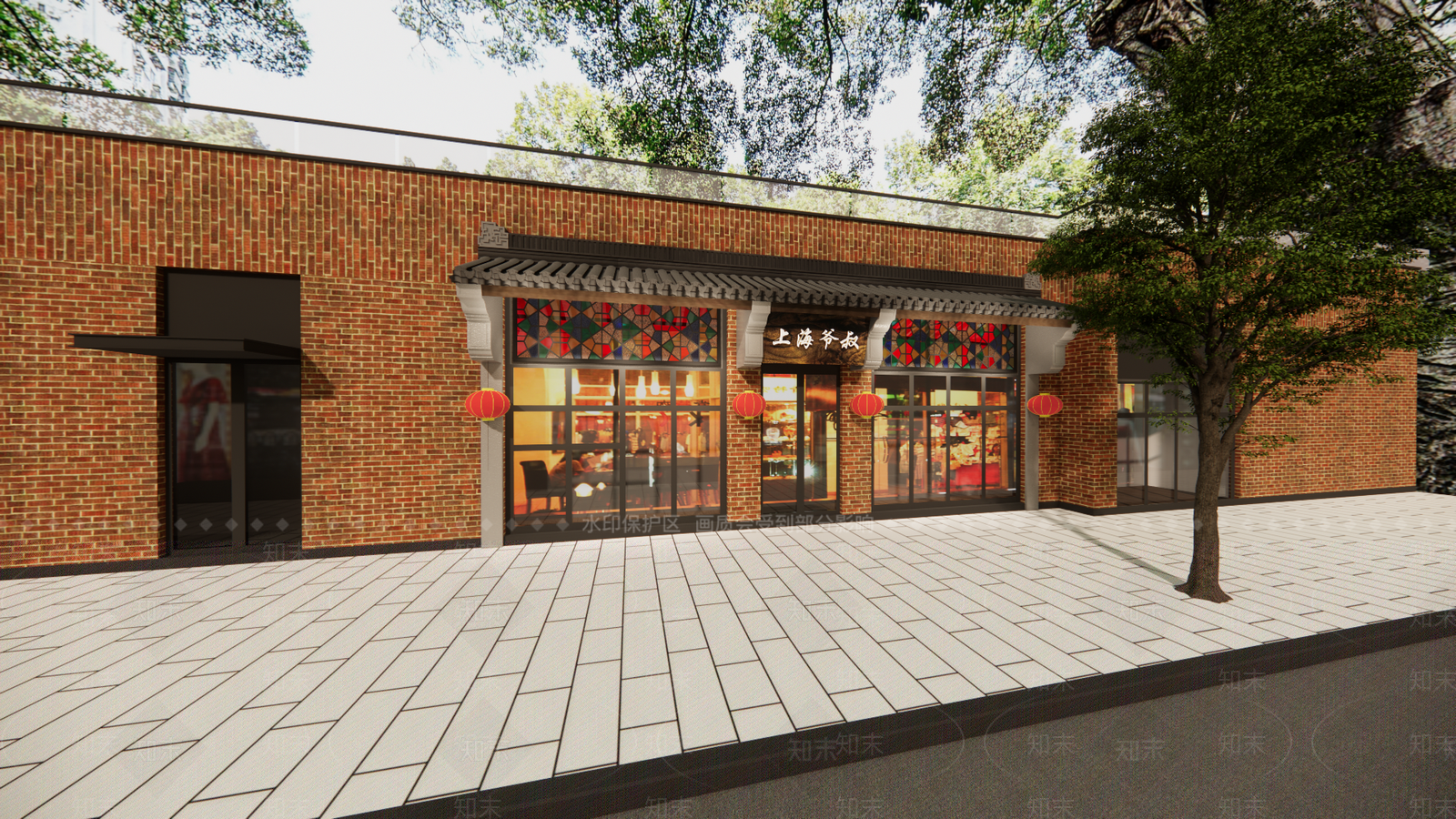现代新中式中餐厅SU模型下载【ID:1164290278】