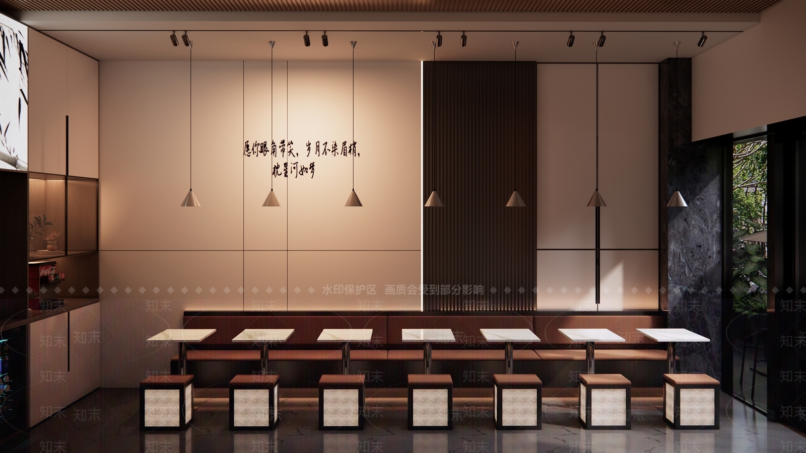 现代茶餐厅SU模型下载【ID:1164296746】