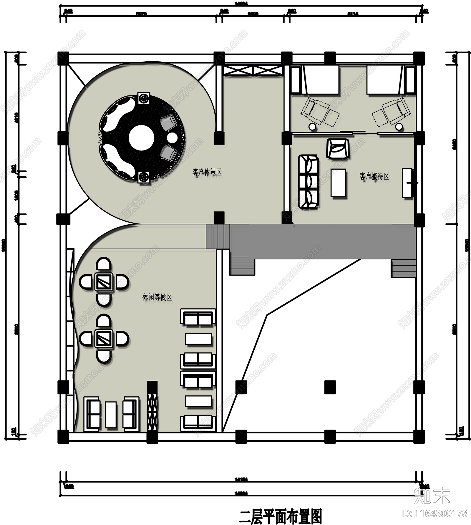 现代其他商业空间cad施工图下载【ID:1164300178】