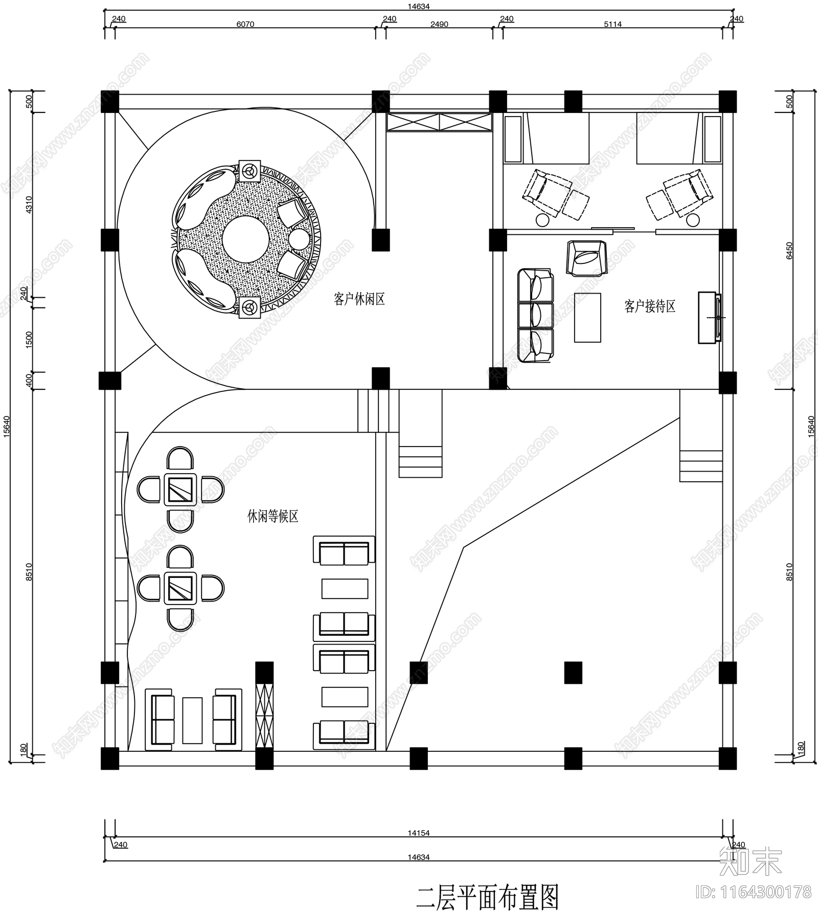 现代其他商业空间cad施工图下载【ID:1164300178】