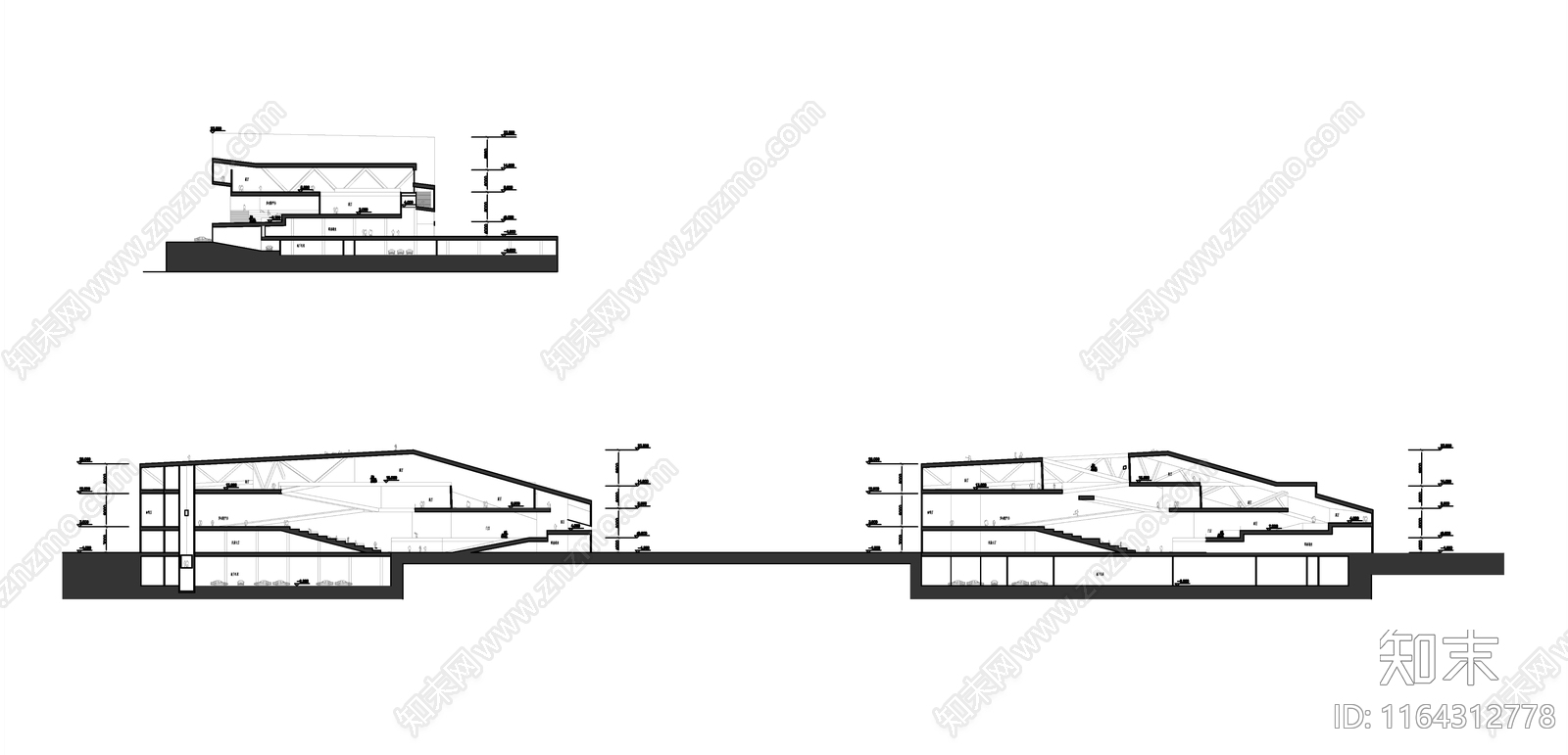 现代美术馆建筑施工图下载【ID:1164312778】