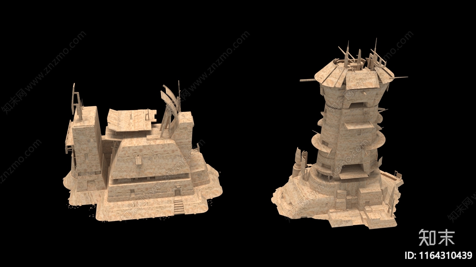 现代艺术风格建筑3D模型下载【ID:1164310439】