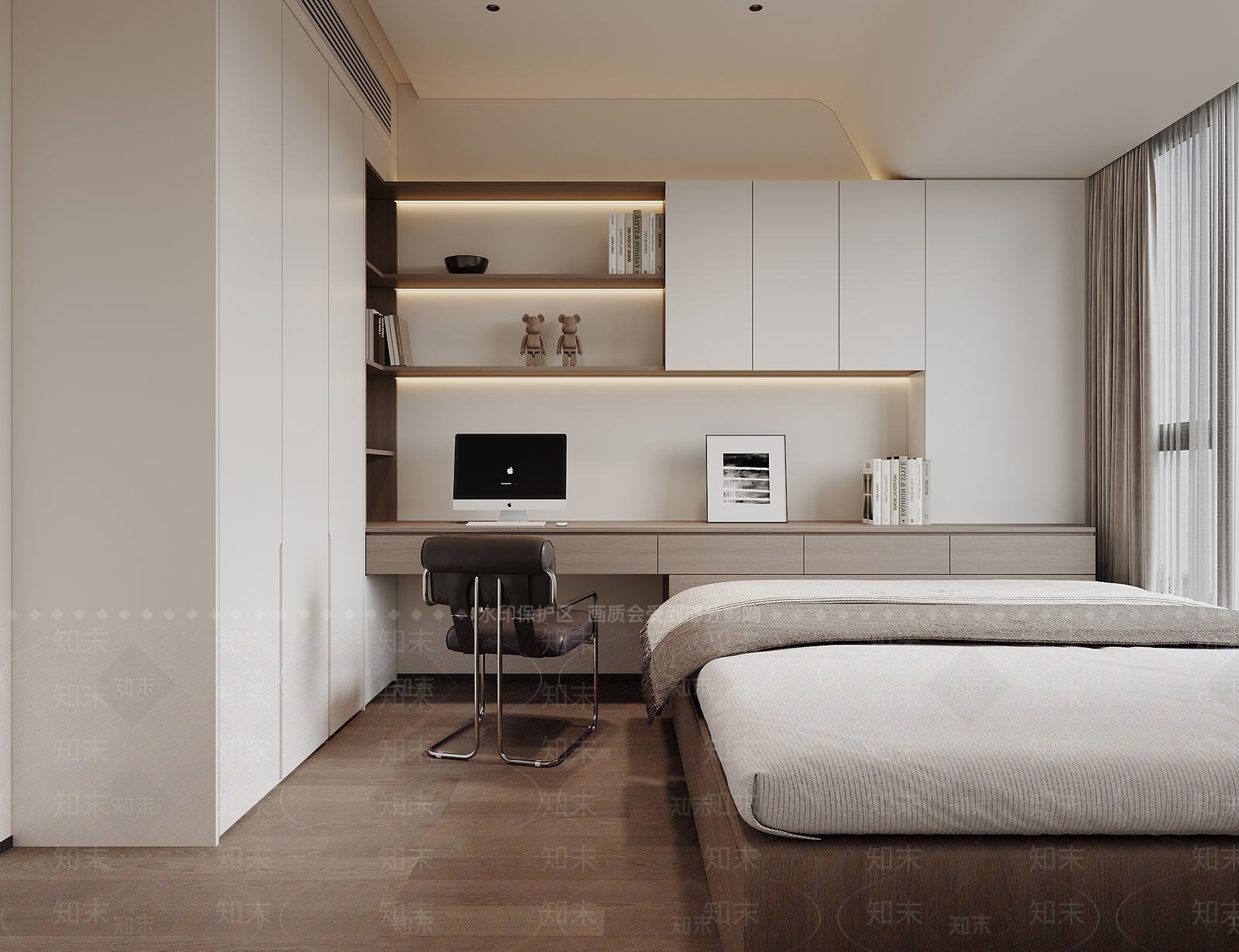 现代榻榻米卧室3D模型下载【ID:1164317440】