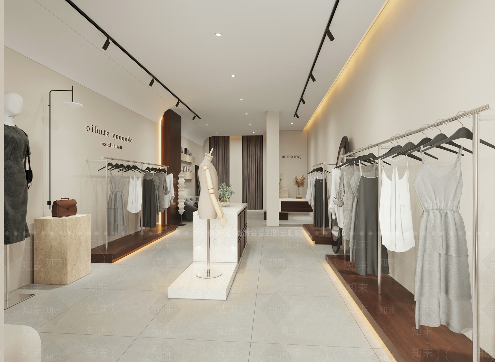 现代服装店3D模型下载【ID:1164321653】