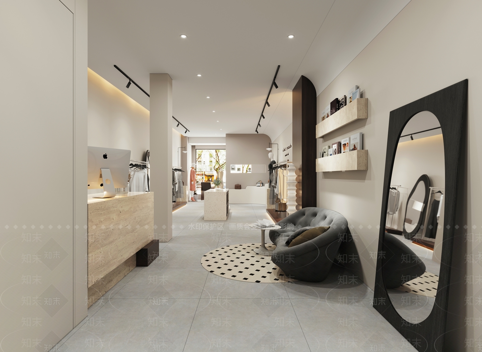 现代服装店3D模型下载【ID:1164321653】