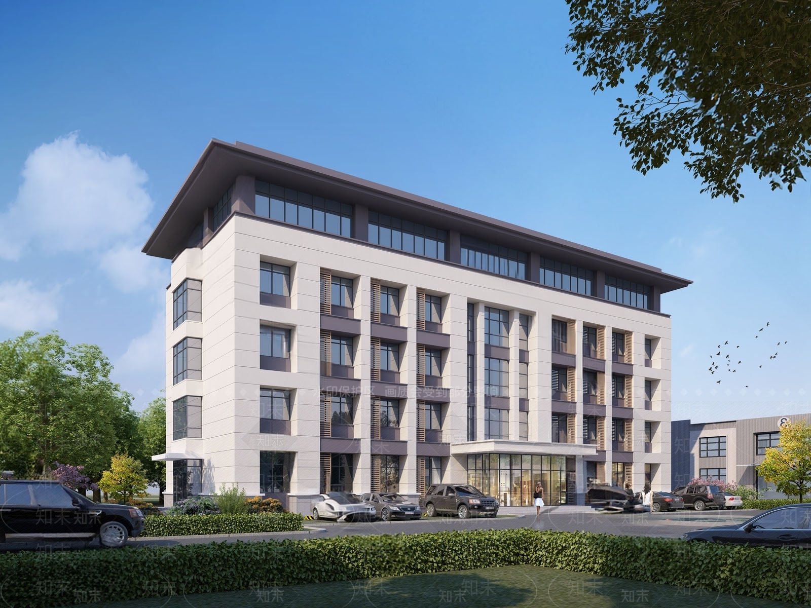 现代办公楼SU模型下载【ID:1164327144】