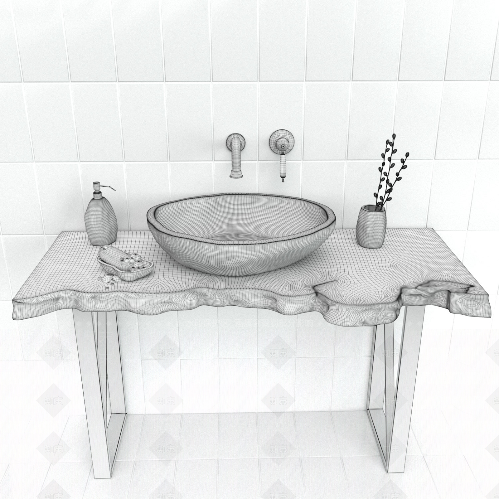洗手台3D模型下载【ID:1164332111】