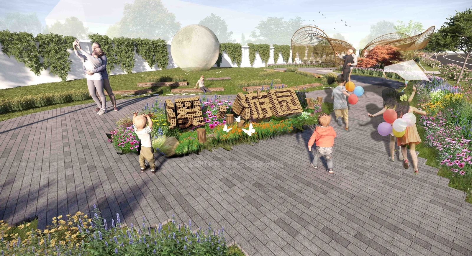 现代口袋公园SU模型下载【ID:1164334228】