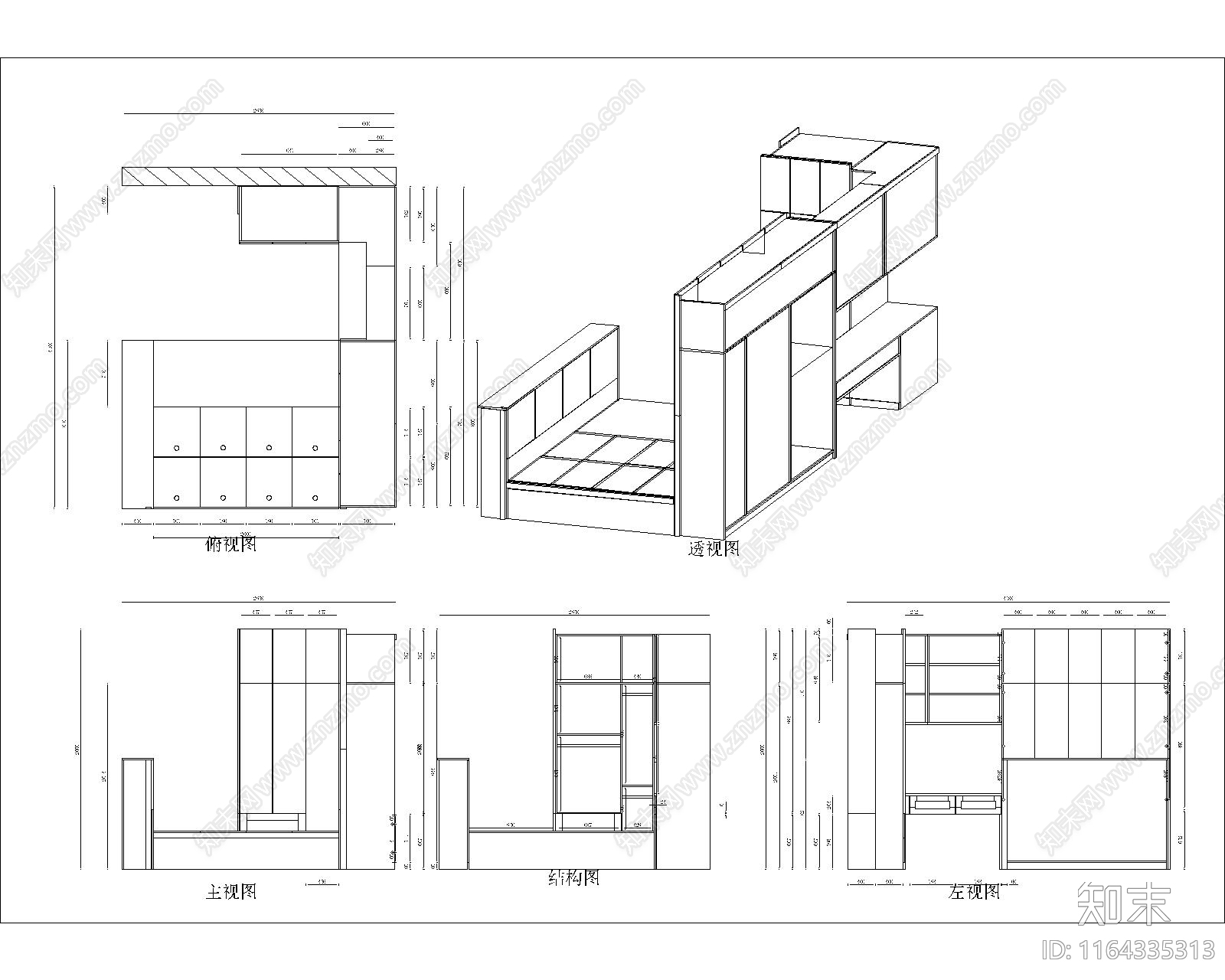 榻榻米施工图下载【ID:1164335313】