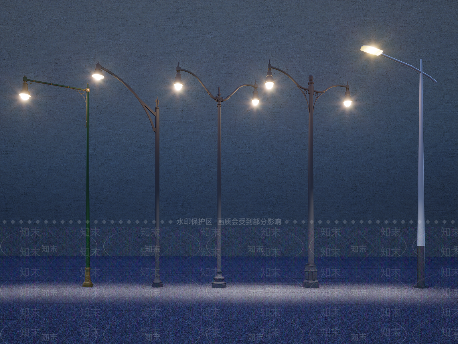 欧式简约路灯SU模型下载【ID:1164336261】