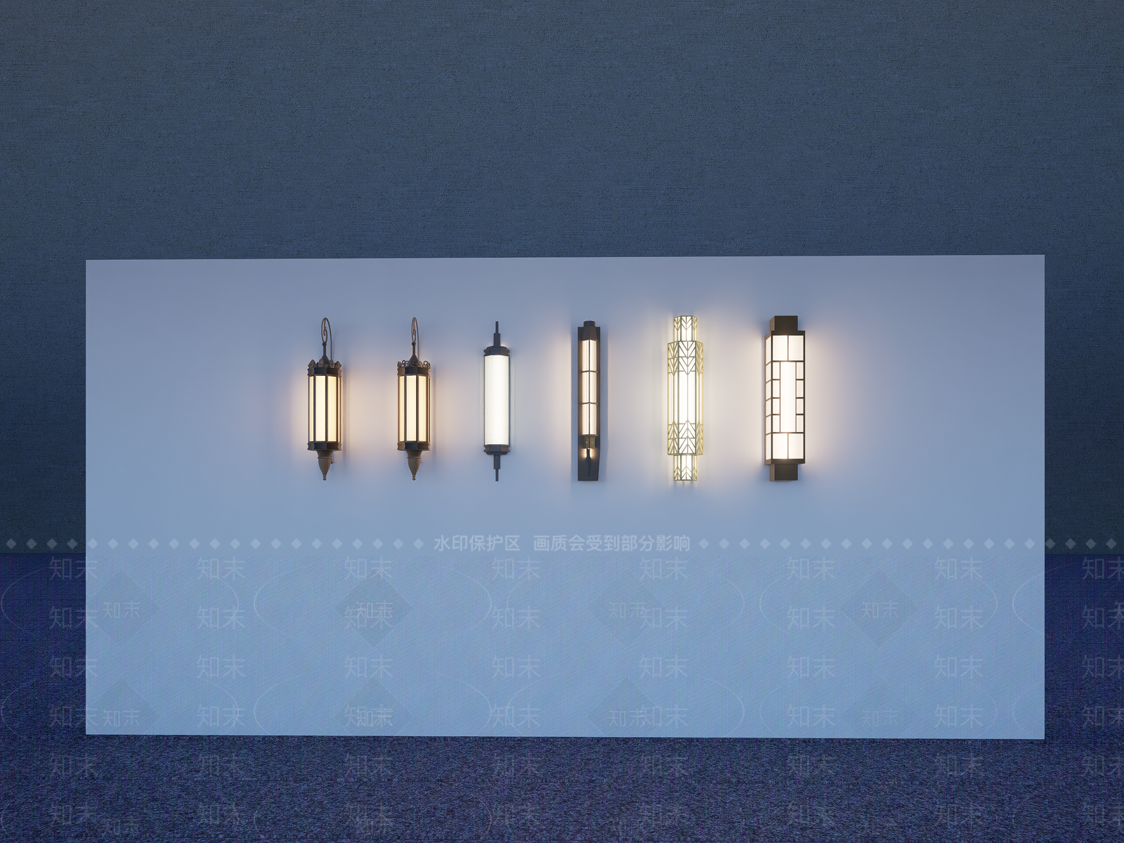 欧式简约壁灯SU模型下载【ID:1164336398】