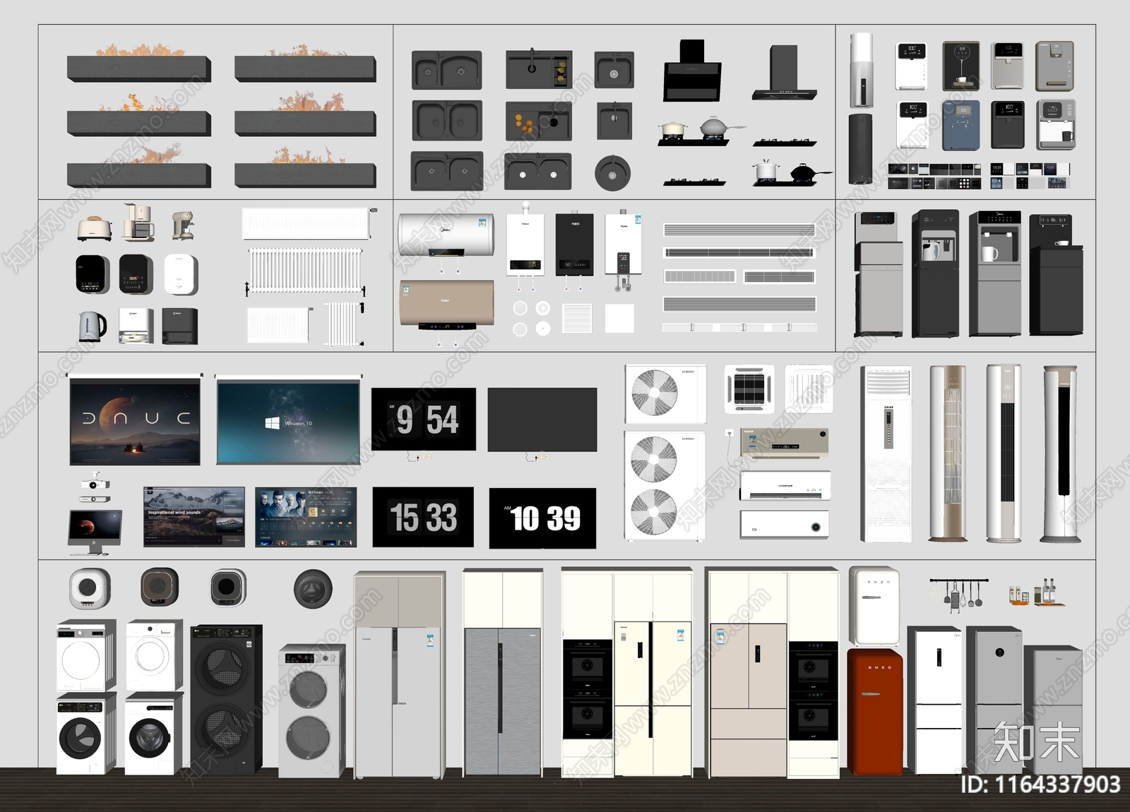 家用电器组合SU模型下载【ID:1164337903】
